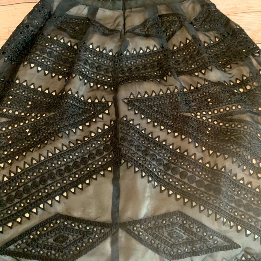 PARKER High Neck Fit Flare Dress - Picture 7 of 8